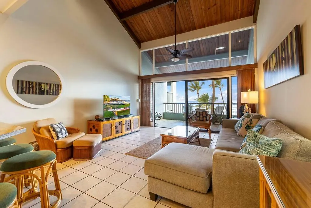 Hale Mahina B403- Beautiful 2 Bedroom Oceanfront Condo, Private Beach, Farmers Market, And More Kahana 0*,  USA